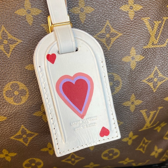 Louis Vuitton large size leather name tag bag tag. Custom painted “game-… - Picture 2 of 4